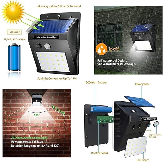 White 16LED Solar Power Light