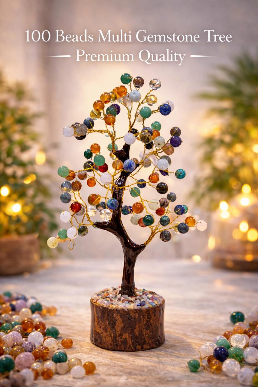 🌳 100 Beads Multi-Gemstone Prosperity Tree