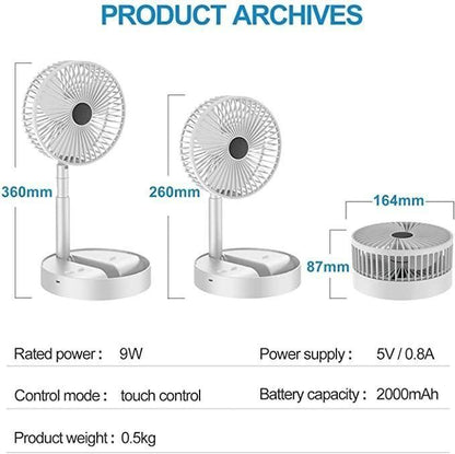 Adjustable Height Rechargeable Standing Fan