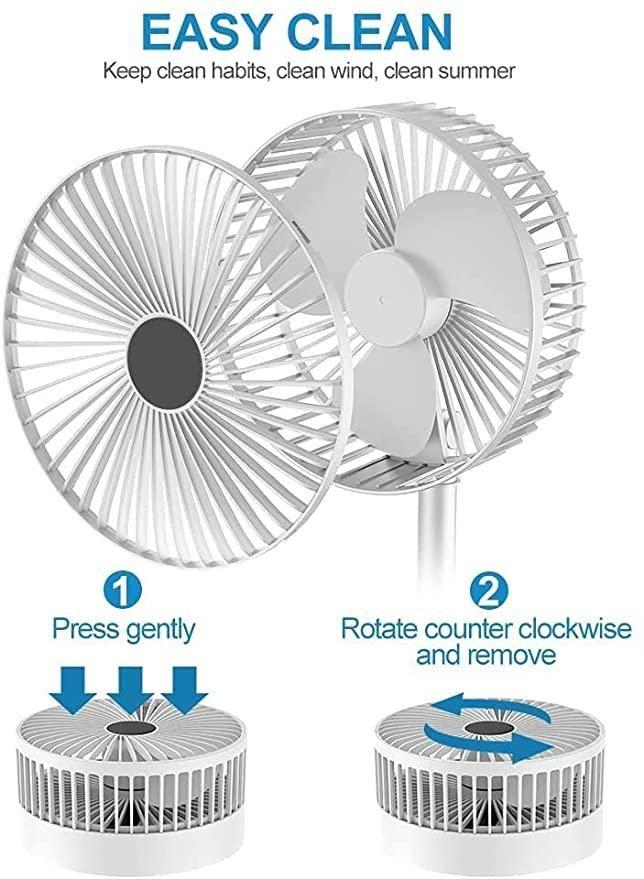 Adjustable Height Rechargeable Standing Fan