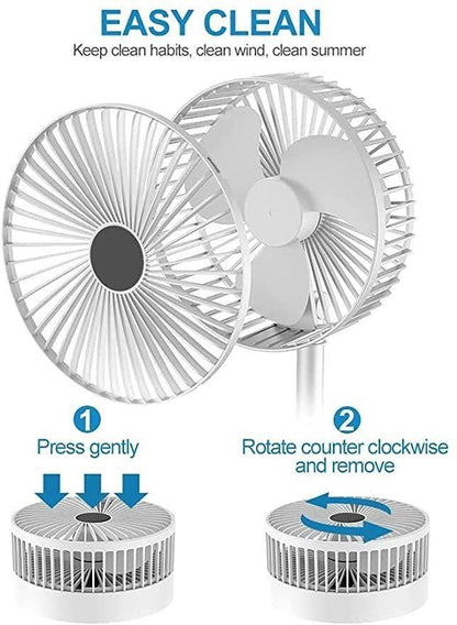 Adjustable Height Rechargeable Standing Fan