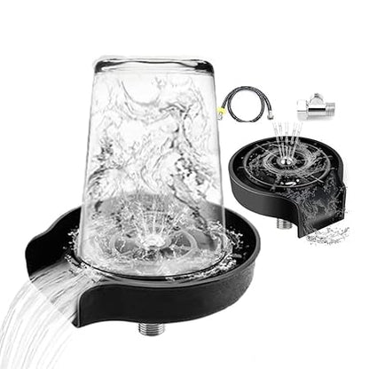 Glass Rinser for Kitchen Sinks Automatic Bottle Washer Glass Rinser for Baby Bottle Automatic Flushing Brush Kitchen Tools Gadgets