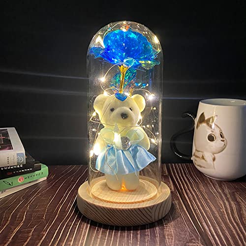 Crystal Rose with TeddyBear