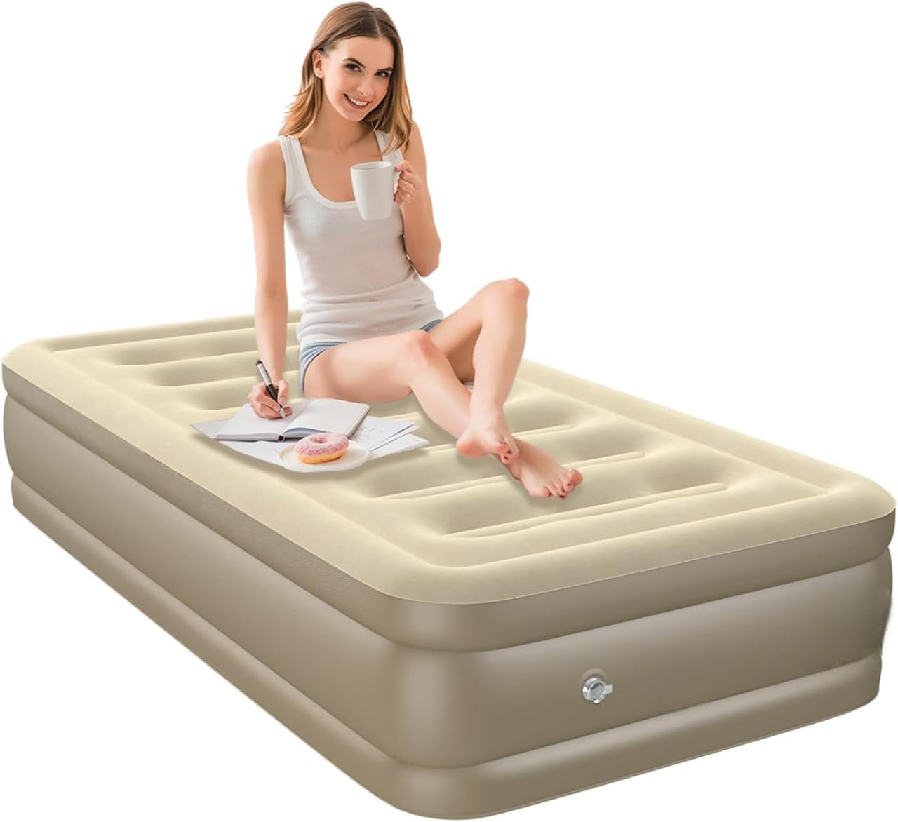 Air SIngle Mattress with Built in Pump