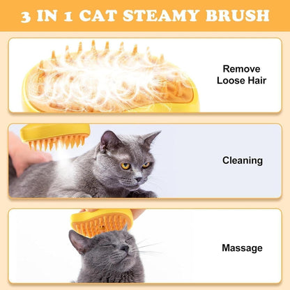 3 In1 Steaming Pet Hair Brush