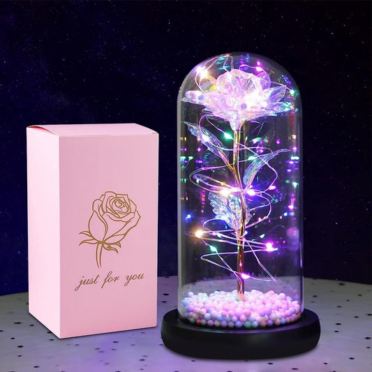 Artificial Colorful Flower Rose Gift Led Light