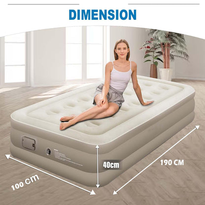 Air SIngle Mattress with Built in Pump