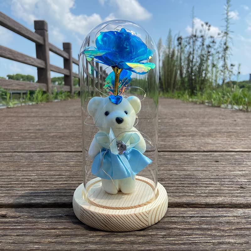 Crystal Rose with TeddyBear