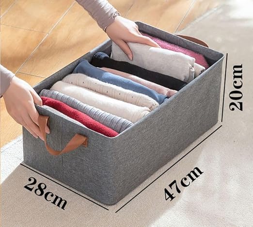 Foldable Fabric Storage Box with Handles