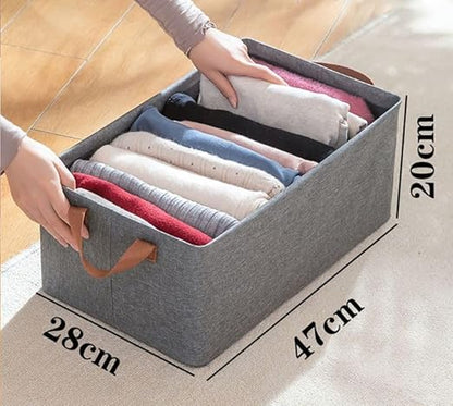 Foldable Fabric Storage Box with Handles