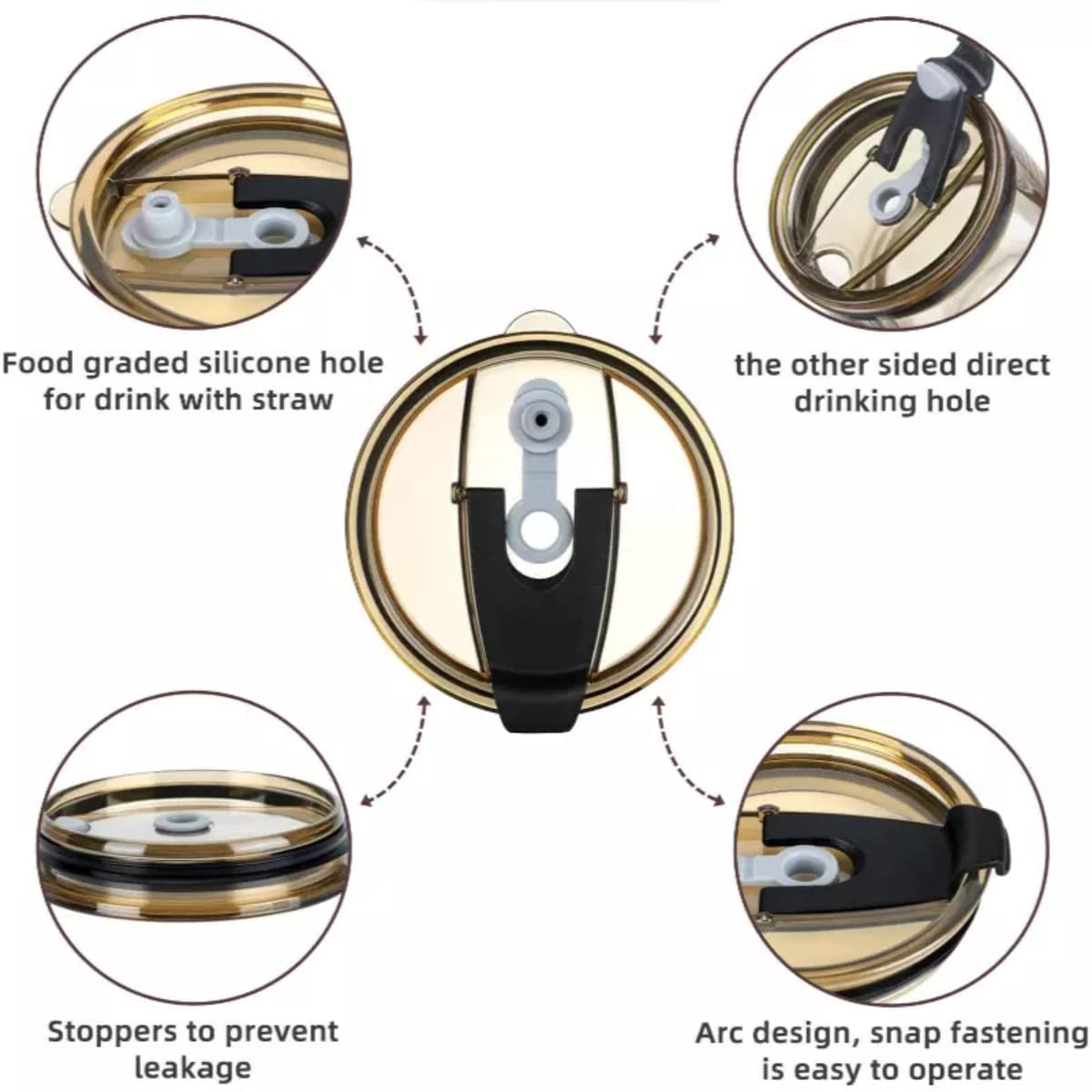 Big Size GLASS MUG WITH STRAW AND COVER {Set of 2}