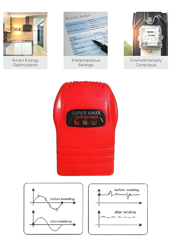 POWER SAVER Maxx Power Saver Gold Electricity Saving Device (ISI) (40% Save Upto Electricity Bill Everyday) Bill Saver Made in India Product Pack of 1