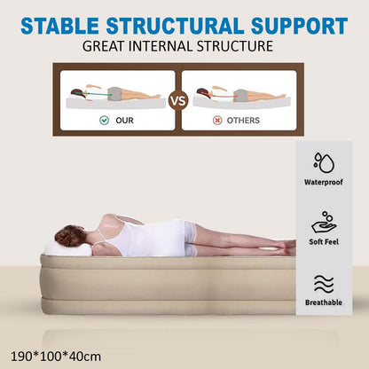 Air SIngle Mattress with Built in Pump