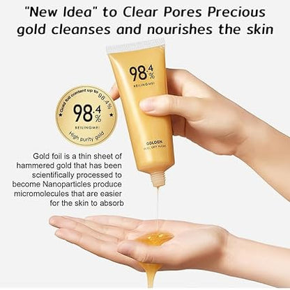 Gold Foil Peel Off Mask - Anti-Wrinkle, Anti-Aging Gold Face Mask (Buy 1 Get 1 Free)