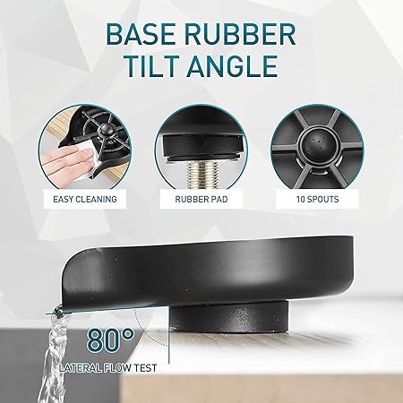 Glass Rinser for Kitchen Sinks Automatic Bottle Washer Glass Rinser for Baby Bottle Automatic Flushing Brush Kitchen Tools Gadgets