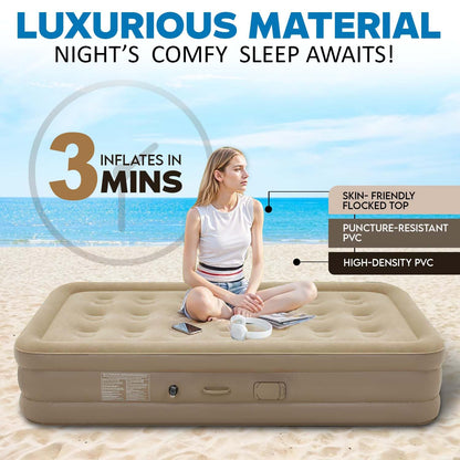 Air SIngle Mattress with Built in Pump