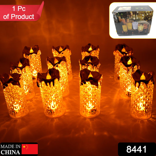 Gold Flameless Candles Led Tea Light Candle  (12 Pc)