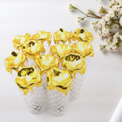 Gold Flameless Candles Led Tea Light Candle  (12 Pc)