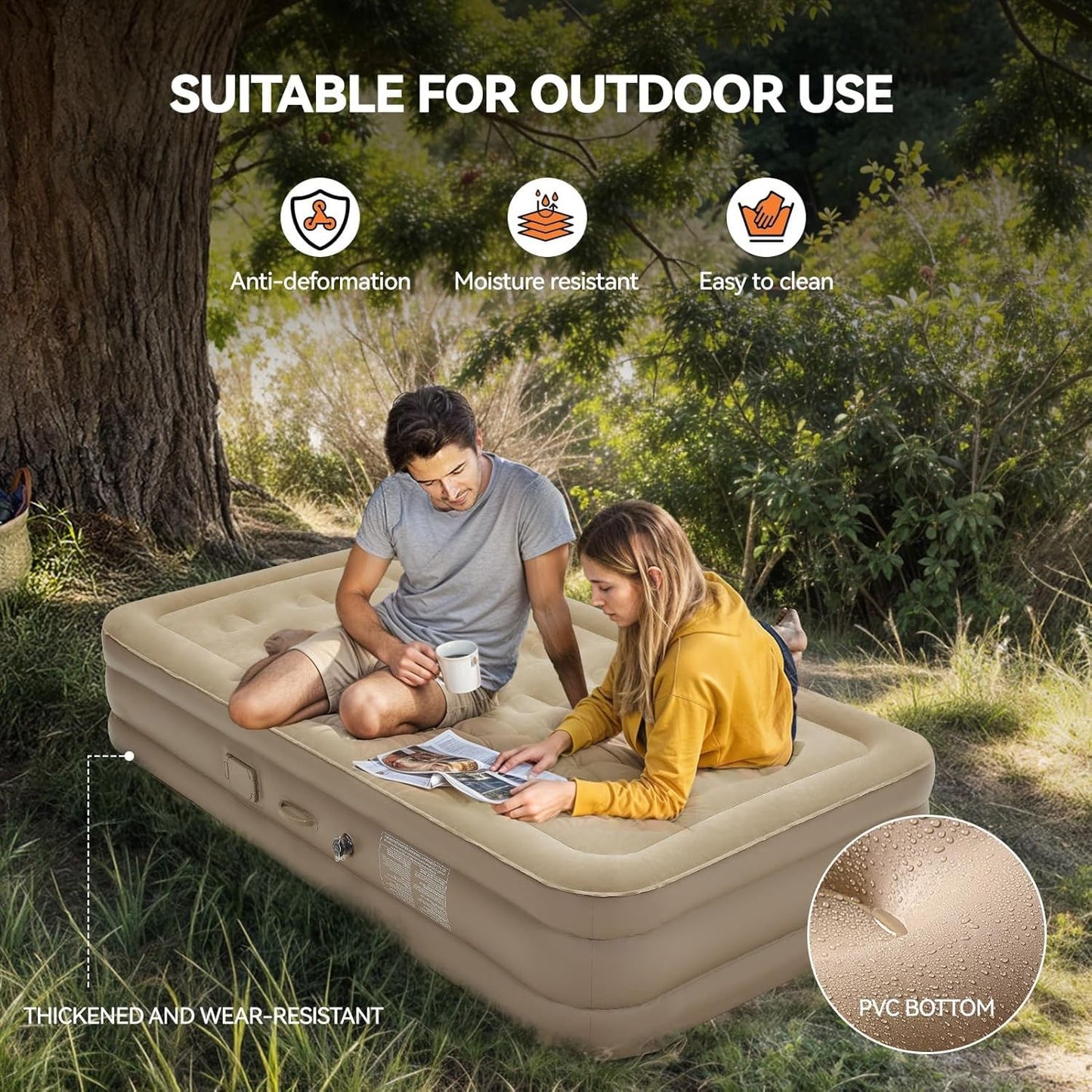 Air SIngle Mattress with Built in Pump