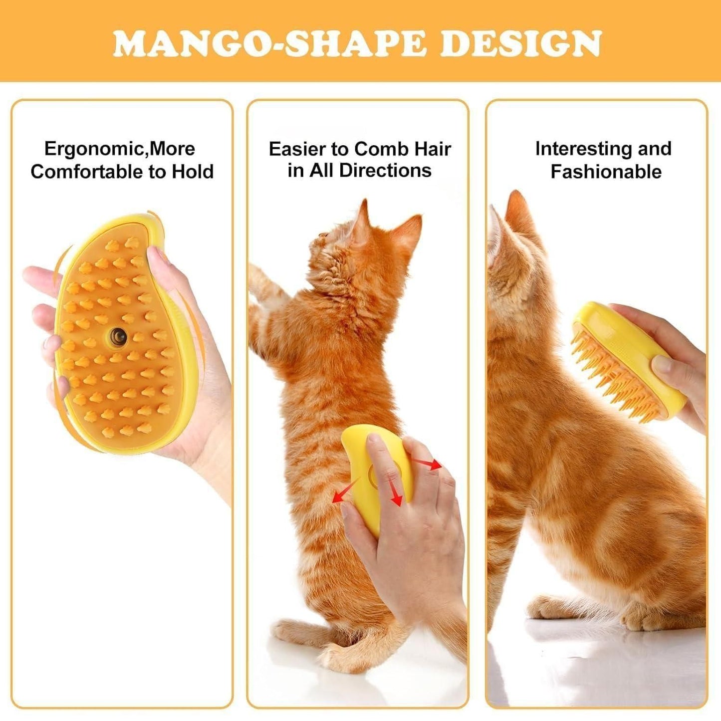 3 In1 Steaming Pet Hair Brush