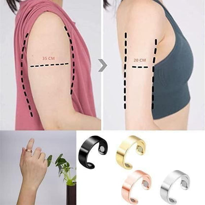 Lymphatic Drainage Therapeutic Magnetic Ring for Men and Women (Black)