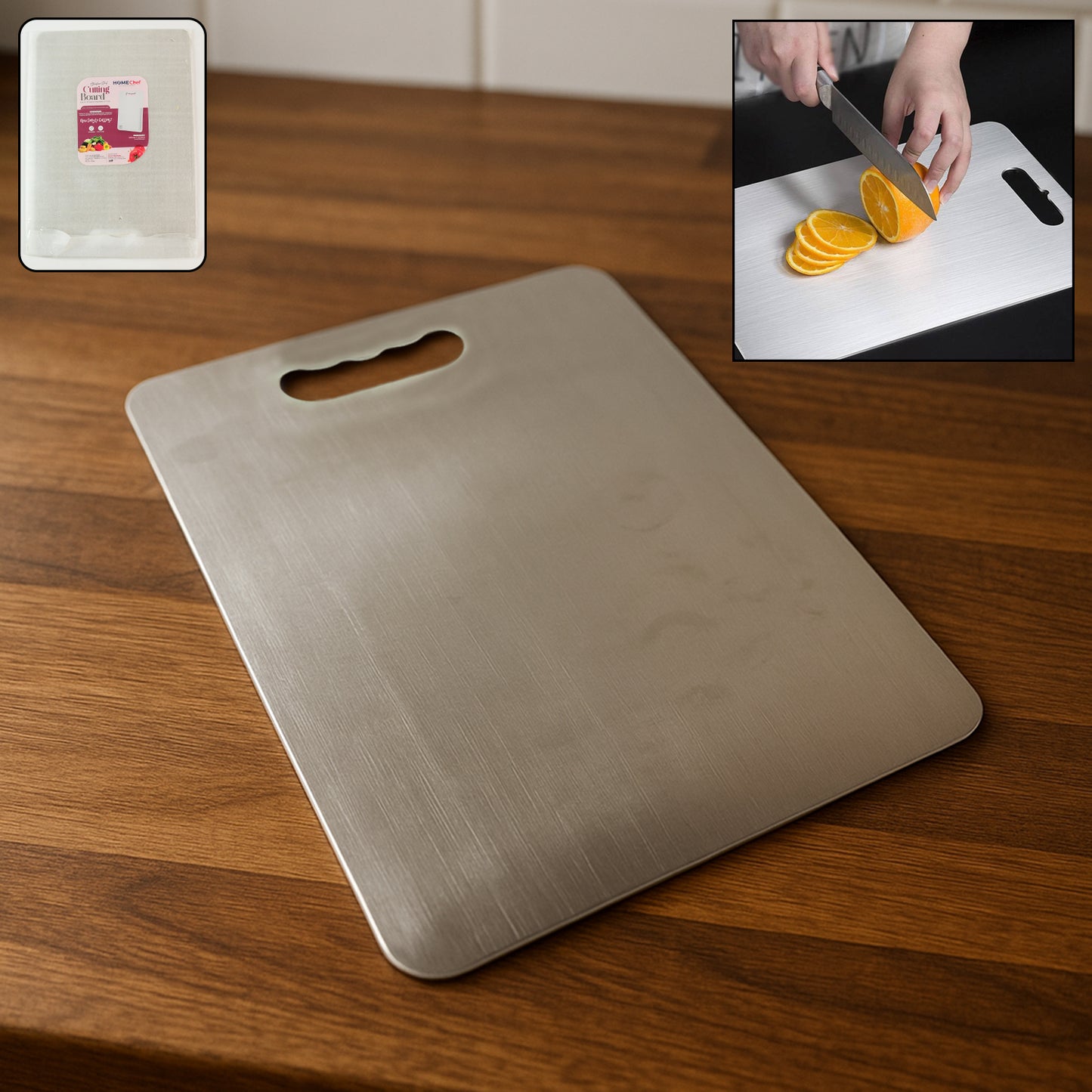 Premium Stainless Steel Cutting Board 229mm X 330mm (1 Pc)