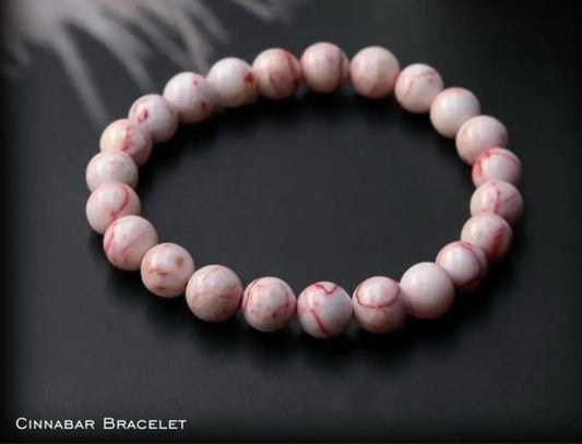 Cinnabar Healing Bracelet – 8mm Natural Beads