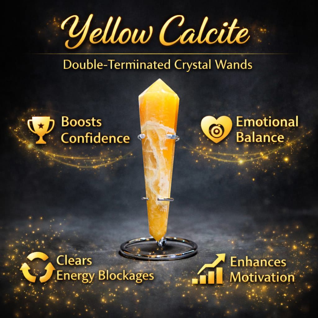 Double-Terminated Crystal Wands – Energy Healing & Meditation Tool