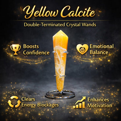 Double-Terminated Crystal Wands – Energy Healing & Meditation Tool