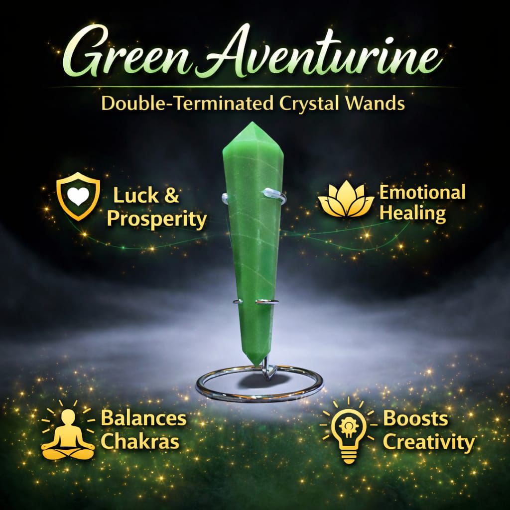 Double-Terminated Crystal Wands – Energy Healing & Meditation Tool