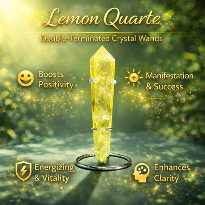 Double-Terminated Crystal Wands – Energy Healing & Meditation Tool