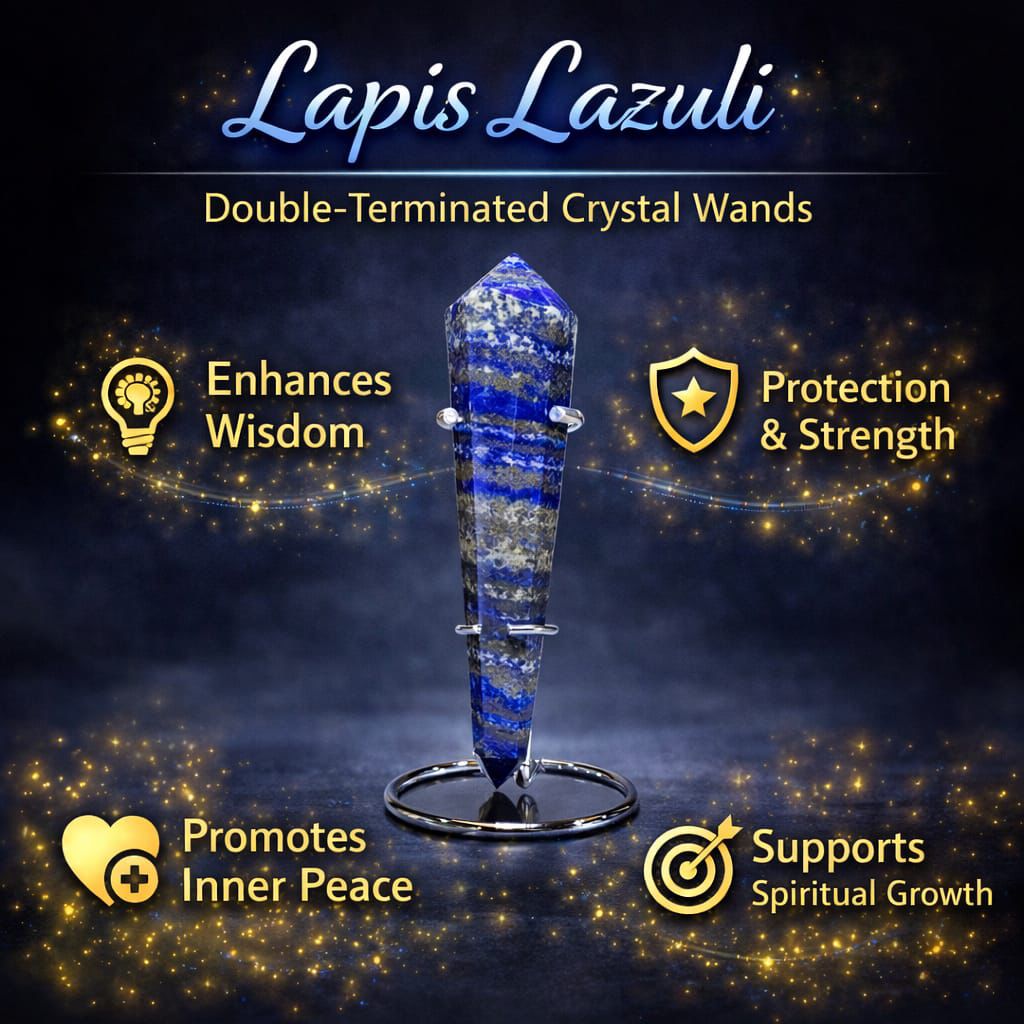 Double-Terminated Crystal Wands – Energy Healing & Meditation Tool