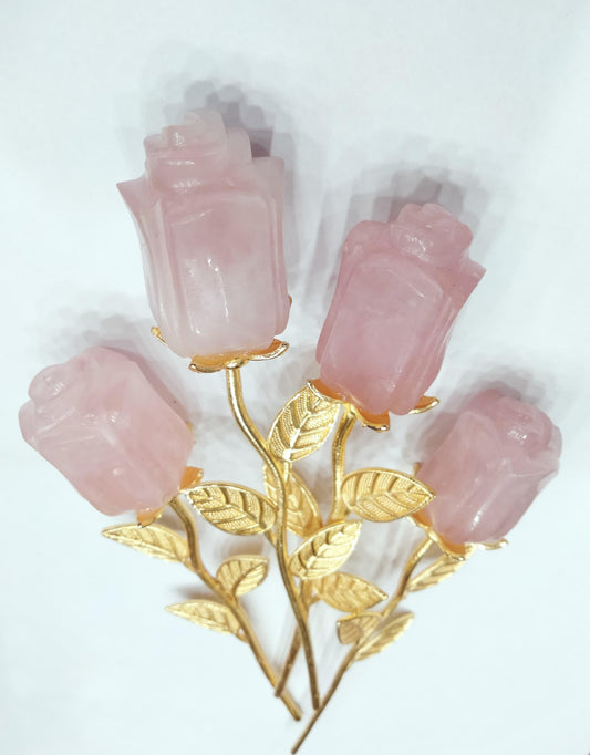 Rose Quartz Crystal Roses – Symbol of Love &amp; Harmony