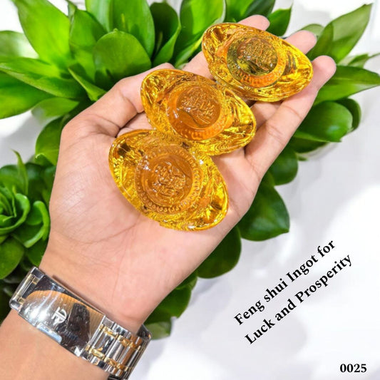 Feng Shui Golden Ingot for Luck and Prosperity