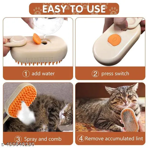3 in 1 Pet Hair Removal Steam Brush 🐶🐱