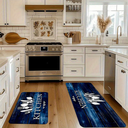Kitchen Floor Mat Non-slip Printed Runner Rugs (3 Pc)